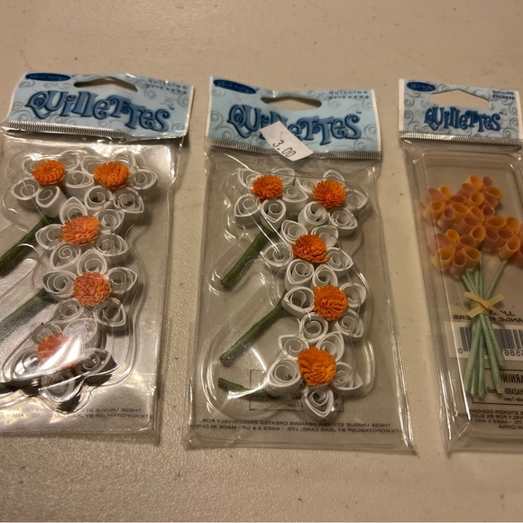 Vintage 3d quillettes flowers - Picture 3 of 7